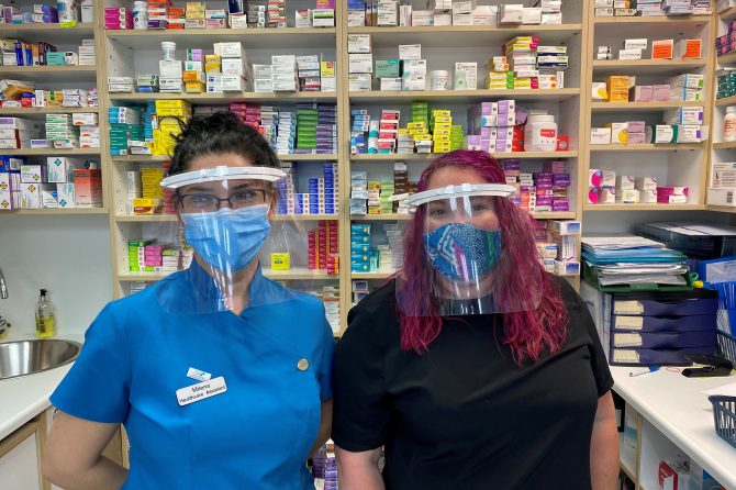 Volunteer initiatives from Brunel University and The Bike Shed help supply visors to our Pharmacy Teams