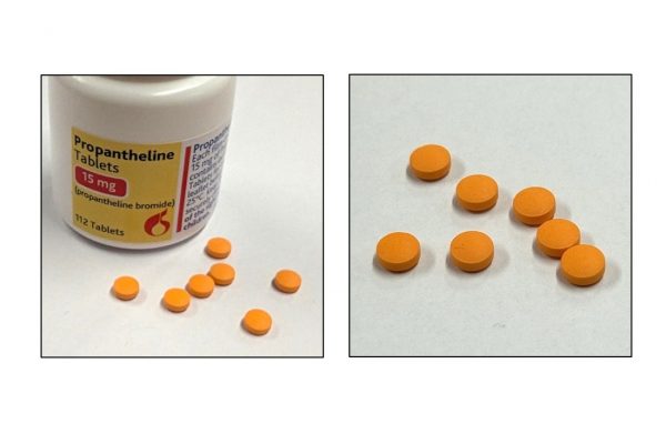 MHRA Class 4 Medicines Defect Information: Propantheline Tablets 15mg (Genesis Pharmaceuticals livery (Chelonia Healthcare Limited))